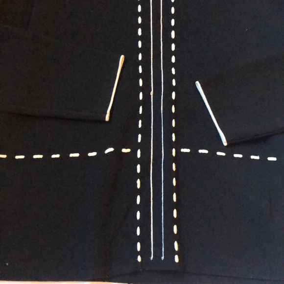 Carducci vintage sweater, black with white accents L - Picture 5 of 5